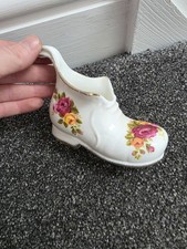Cottage Rose Design Fine Bone China Boot Ornament