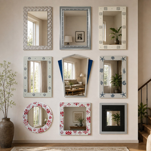 Printed screen wall mirror - wall,