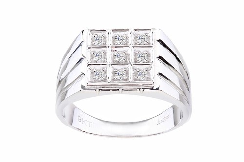 9ct white gold - white,