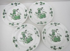 4 x Old Antique Spode Felspar Porcelain Grape Vine / Floral Plates
