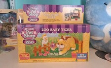 Vtg 90's Kenner  Littlest Pet Shop Zoo Baby Nursery Tiger Cockatoo Toy Set boxed