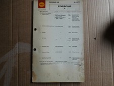 PORSCHE 911 SHELL LUBRICATION CHART SERVICE GUIDE X68