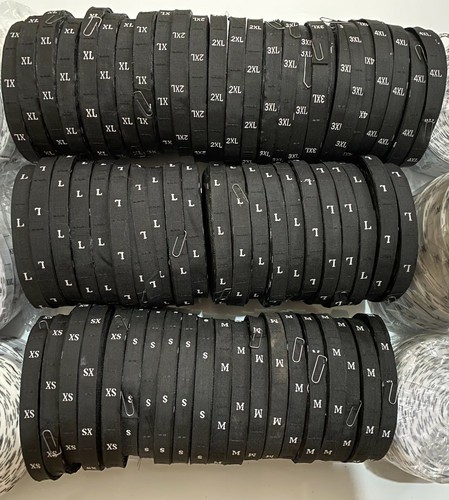 Woven black size label - label, tags