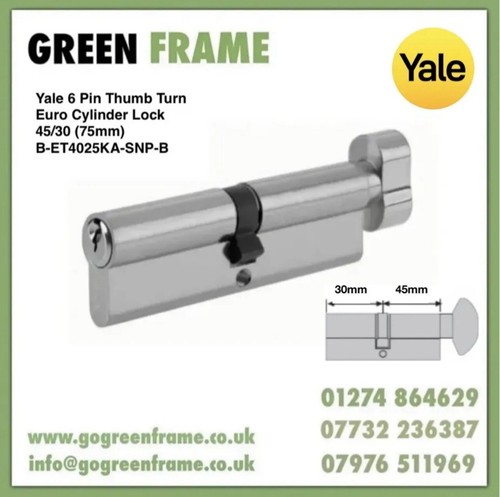 Yale pin thumb turn euro - turn,