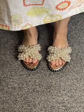 Rose Gold Pearl Flat Slip On