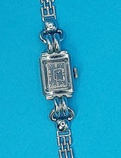 Vintage Tell fond acier inoxydable ladies watch. Working. Slide Clip Fastening.