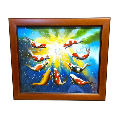 Large original koi fish - original,