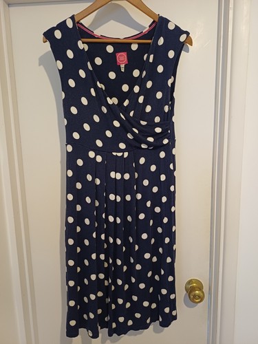 Joules dress navy polka dot - dress,