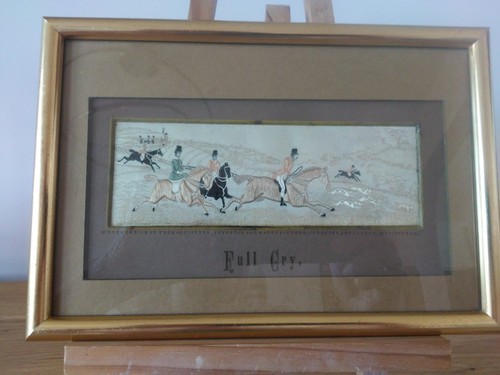 Antique stevengraph woven silk - woven,