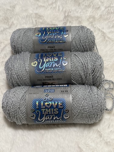 Love this yarn print silver - love,