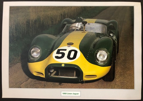 1958 lister jaguar poster - lister-jaguar, /