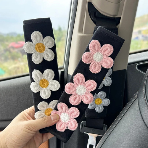Cute embroidered flower car - embroidered,