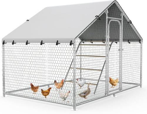 Large metal chicken coop - large, run