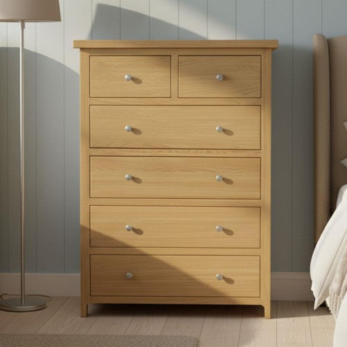 Solid oak two over - oak, chest