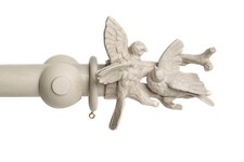 UNPAINTED 45mm SECONDS DESIGNER French DOVE  BIRD Curtain Pole FINIAL  LEFT