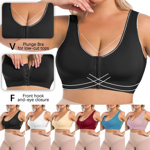 Post surgery front closure bra - front,