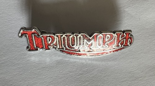 Triumph vintage red enamel pin - red,