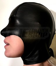 Leather Bondage Hood Mask