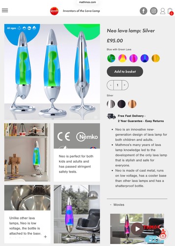 Mathmos neo lava lamp - neo,