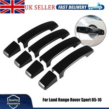 4Pcs GLOSS BLACK DOOR HANDLES COVER For LAND ROVER RANGE ROVER SPORT 2005-2010