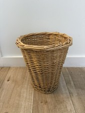 Wicker waste paper bin - wicker, basket
