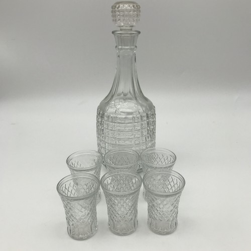 Vintage pressed glass - vintage, decanter