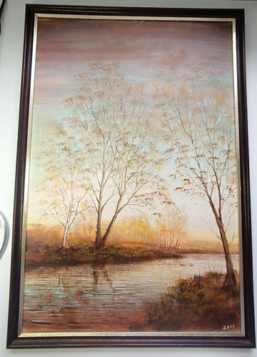 Large framed original - original, oil