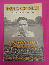 1948 paperback book DENIS COMPTON. A cricket sketch by E W Swanton