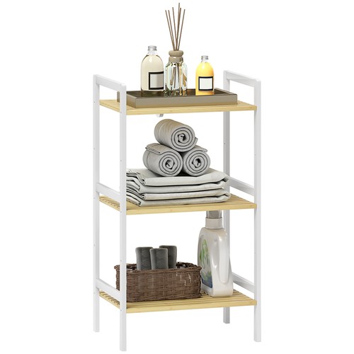 Homcom tier bamboo bathroom - 3-tier,