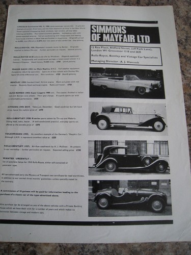 Simmons mayfair ltd - of,