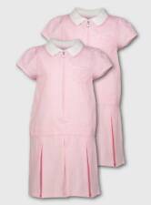 New Girl's 2 PACK Pink Gingham Sporty School Uniform Dresses 