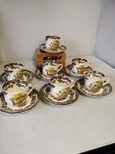 Palissy Game series Royal Worcester cup and saucers x7