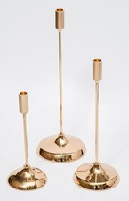 Set of 3 Gold Candlestick Decoration Candle Holder Wedding Table 