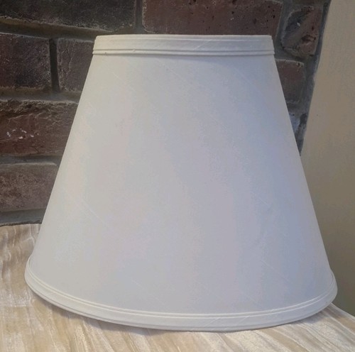 Cream oval vintage lampshade - cream,
