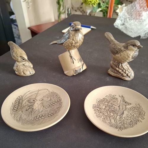 Poole pottery stoneware birds