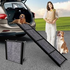 Pet Ramp Dog Ladder Portable Non-Slip Carpet Safety 170cm Access Stair to 130kg