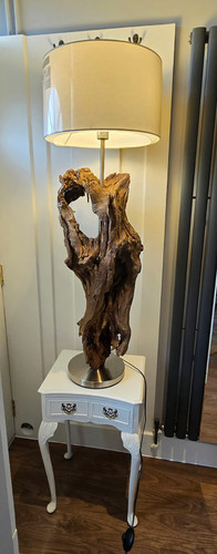 Rustic driftwood floor lamp - rustic,