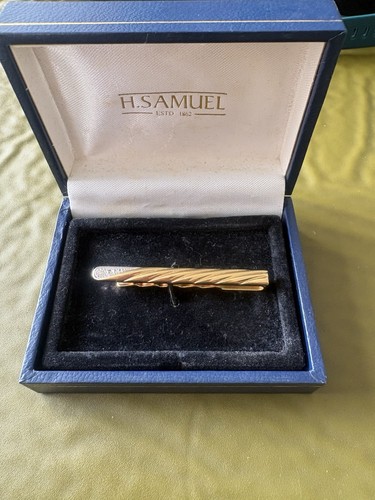 Vintage samuel gold tone tie - h,