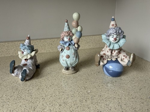 Lladro set clowns with - 3,