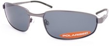 Bloc Square Polarized Sunglasses Satin Gunmetal with Grey CAT.3 Lenses P135