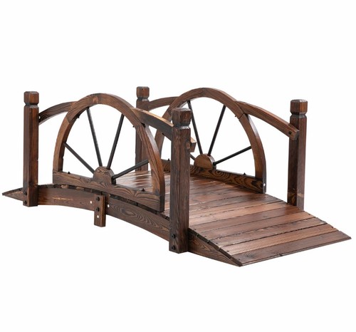Wooden garden bridge arc - wooden,