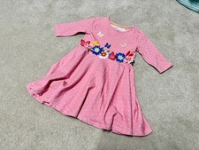 Beautiful Kids Girls Mini Boden Pink Polka dot Flowers Butterfly Dress - 3-4 Yrs