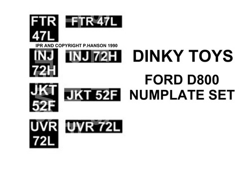 Dinky toys ford d800 sticker - ford,