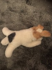 VINTAGE  PLUSH SOFT TOY FOX TERRIER AIREDALE DOG