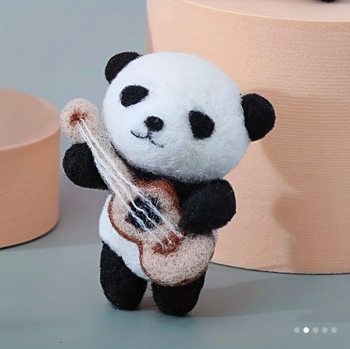Needle felting kit panda - panda, with