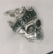 Thomas Sabo Charm Rebel At Heart Stone King Skull Pendant RRP£98 New Retired