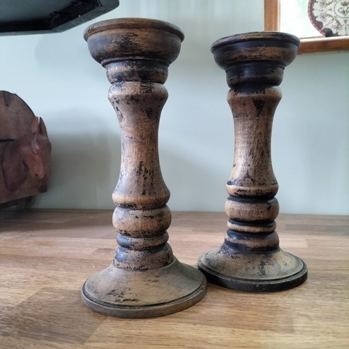 Pair rustic wooden - pair,