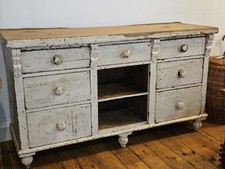 Antique Pine Farmhouse Victorian Pine Sideboard Console Kitchen Free Standing