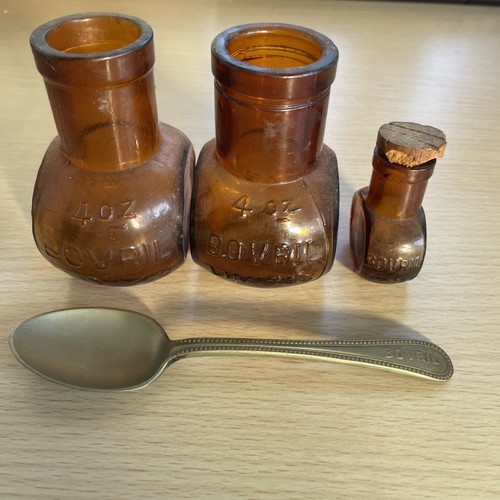 Three vintage bovril jars - vintage,