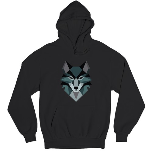 Polygon wolf unisex hoodie - polygon,
